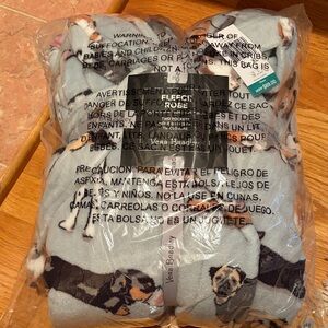 New with Tags Vera Bradley Fleece Robe Lg/XL Dog Print - Gray Best in Show